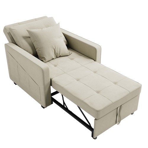 Cream single sofa - cream, 3-in-1
