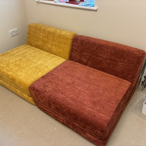 Three chair beds - three,