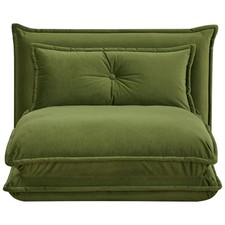 Lottie Fabric Chair Bed - Moss